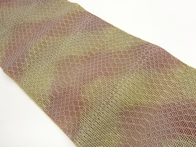 Nagoya obi woven with Luo abstract pattern